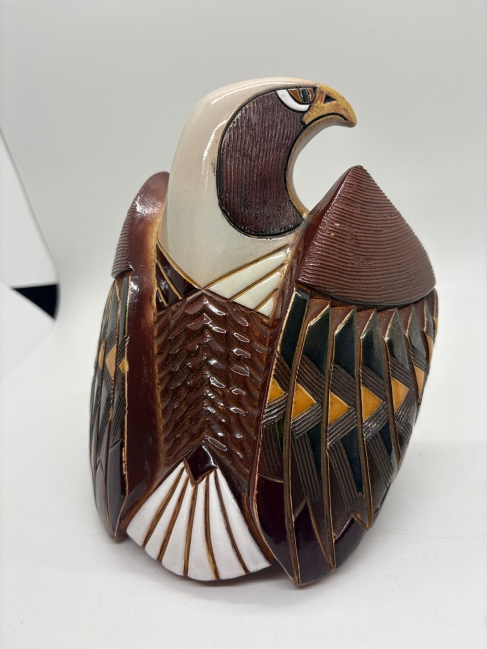 Artesania Rinconada Ceramic Eagle Statue - Picture 3 of 5